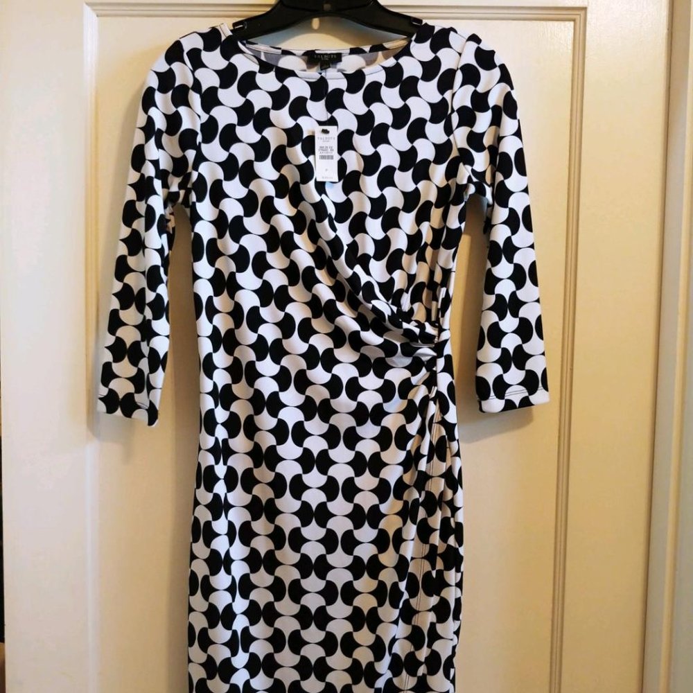 Talbots Black & White Dress